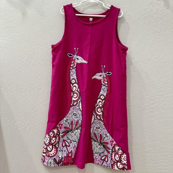 Tea Collection Hot Pink Giraffe Tank Dress - Picture 1 of 8